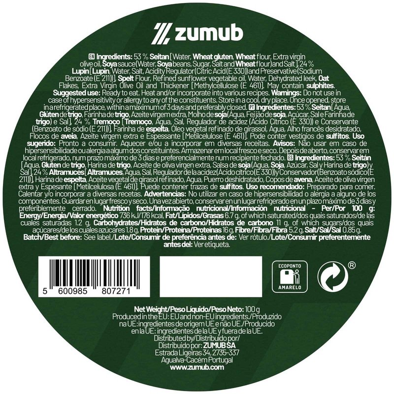 Hambúrguer Seitan com Tremoço