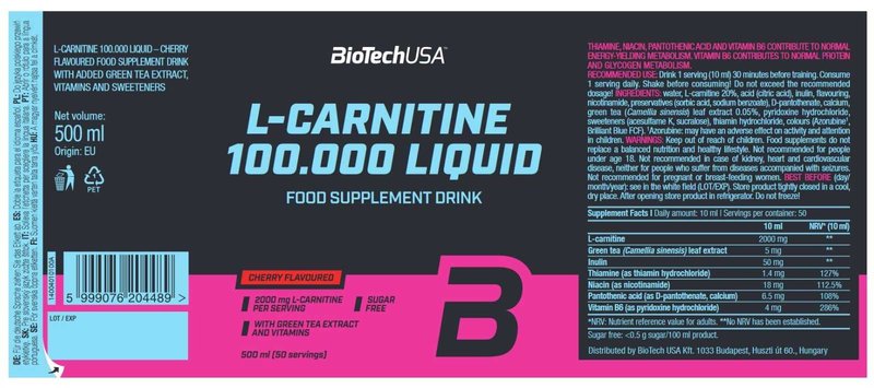 L-Carnitina Líquida 100.000
